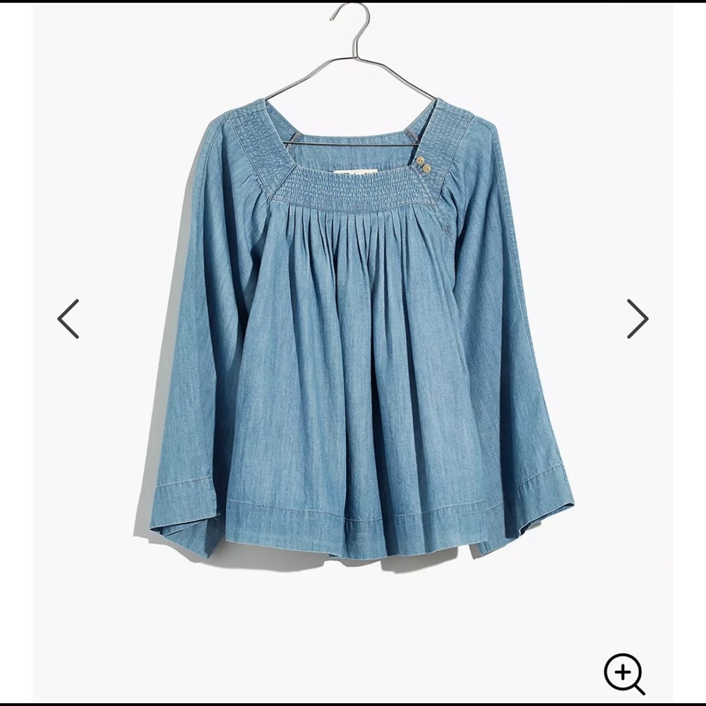 Madewell denim round neck top